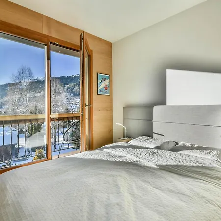 T2 + Cabine, Proche Pistes Et Centre, Balcon, Cheminee, Wifi, Parking, 4-5 Pers. - Fr-1-685-80 * Les Gets